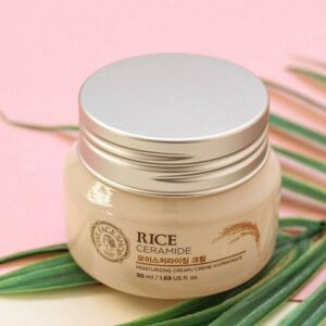 "The Face Shop Rice Ceramide Moisturizing Cream – হালকা, مغনিস্বপূর্ণ রাইস সিরামাইড ময়েশ্চারাইজার, যা ত্বককে গভীর থেকে হাইড্রেট করে এবং মসৃণতা প্রদান করে"