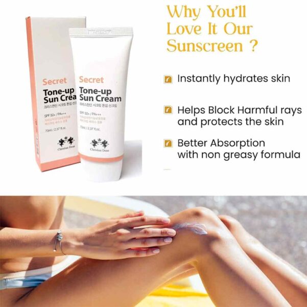 Christian Dean Secret Tone Up Sun Cream ____70ml - Image 3